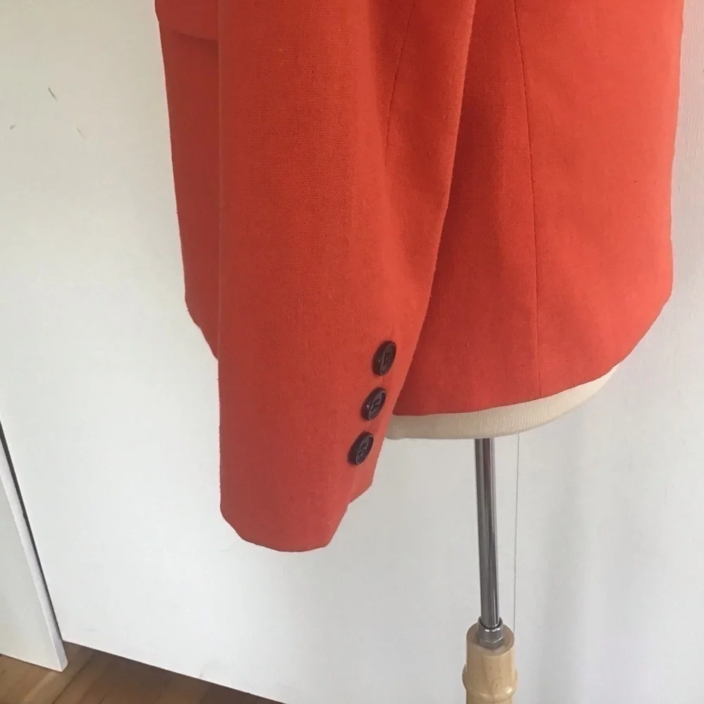 Orange Cotton one button Zune Poar blazer Large (see measurements) - Picture 6 of 11